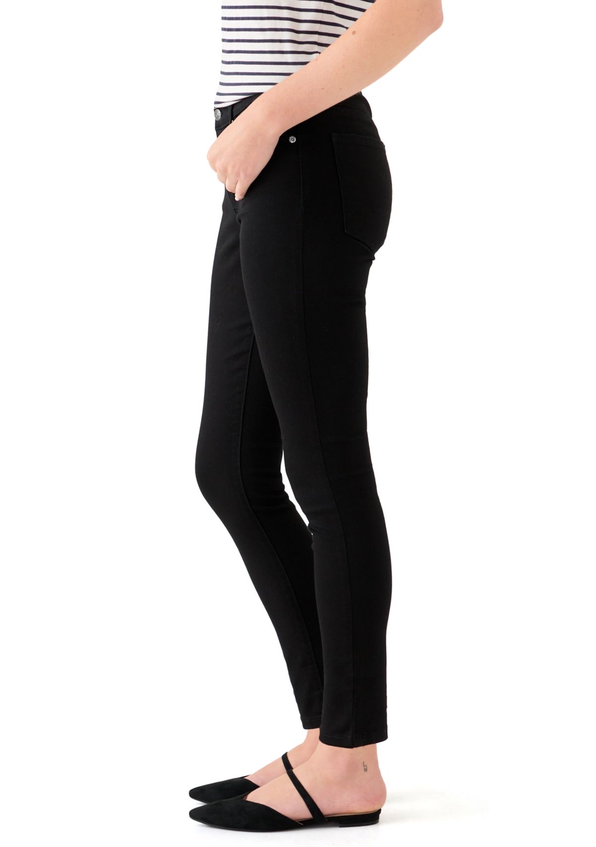 Womens Mid Rise Skinny Jeans