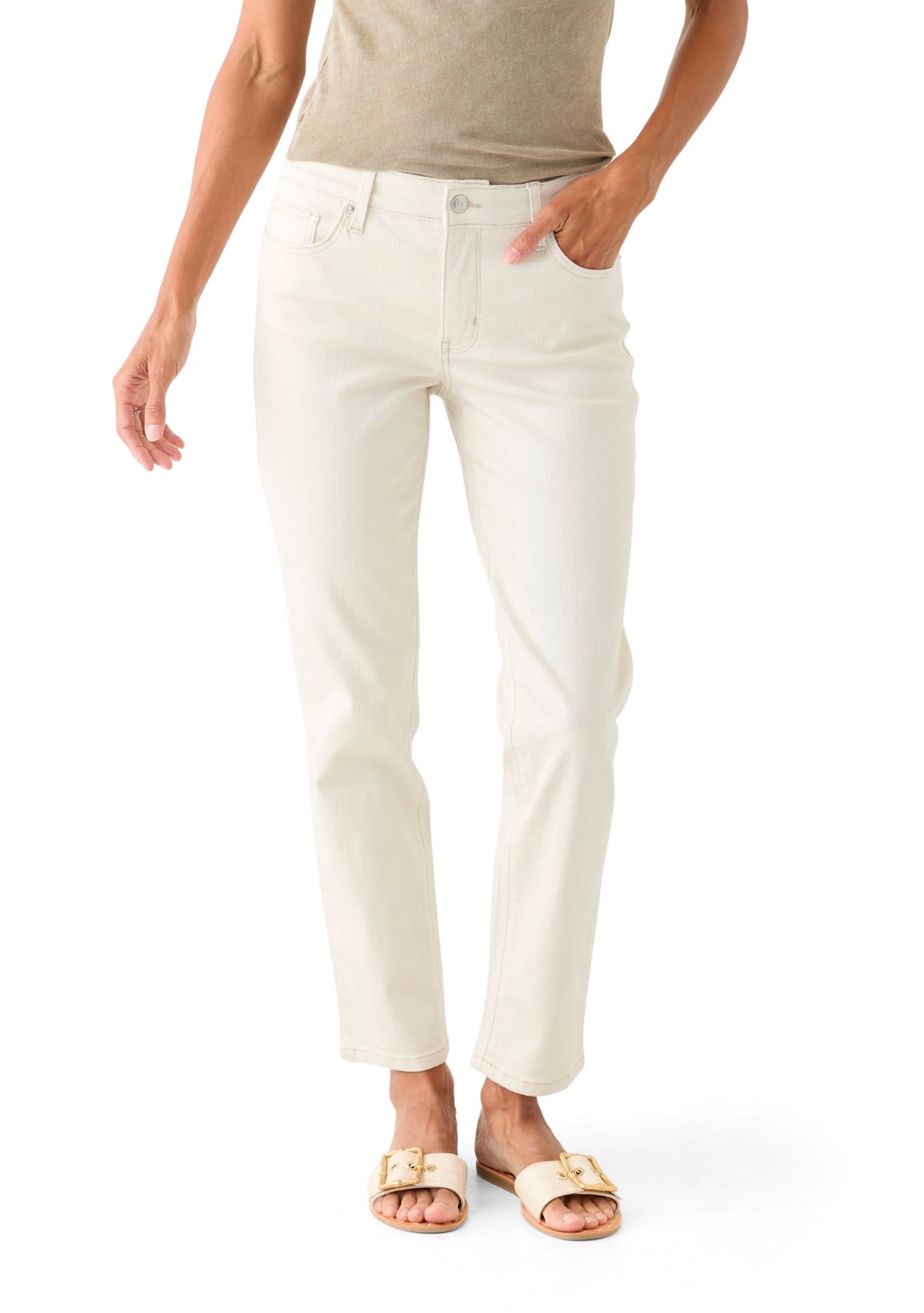 Womens Colored Straight Jeans