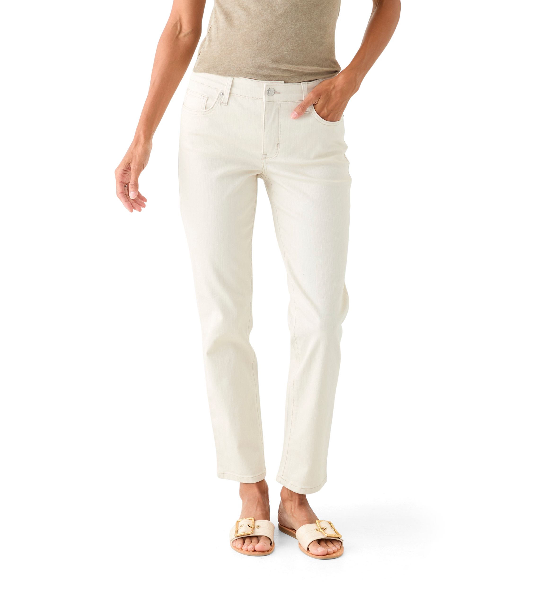 Womens Colored Straight Jeans