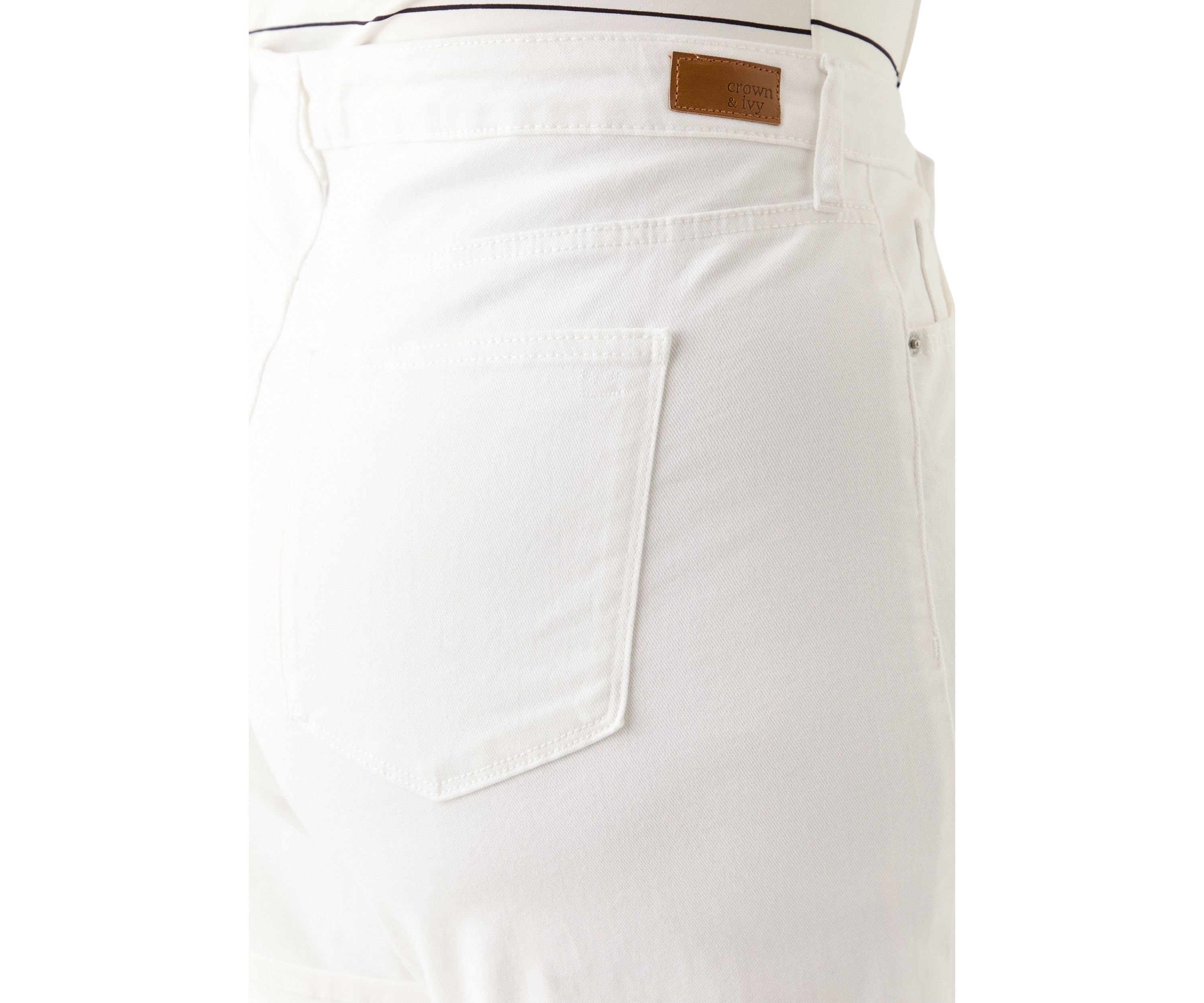 Plus Size High Rise Cuffed Shorts