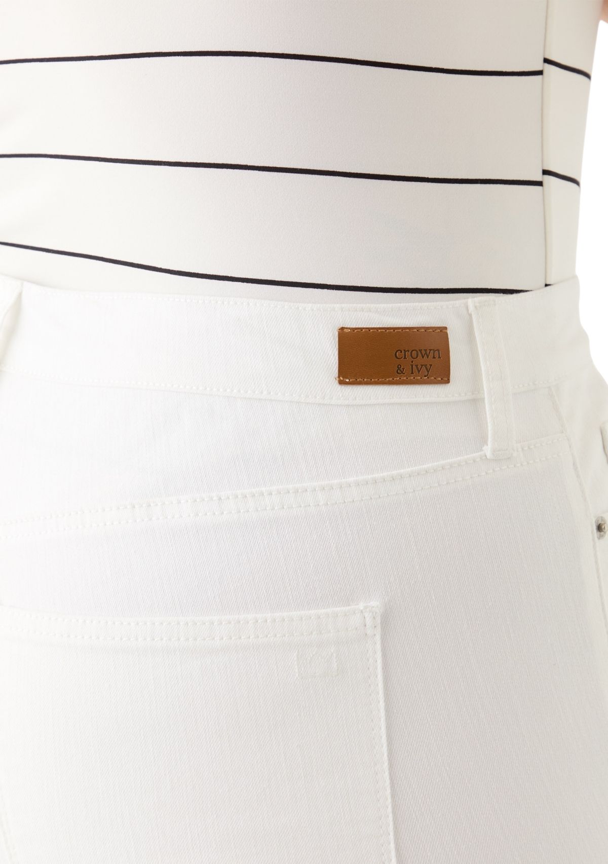 Plus Size High Rise Kick Flare Ankle Length Pants