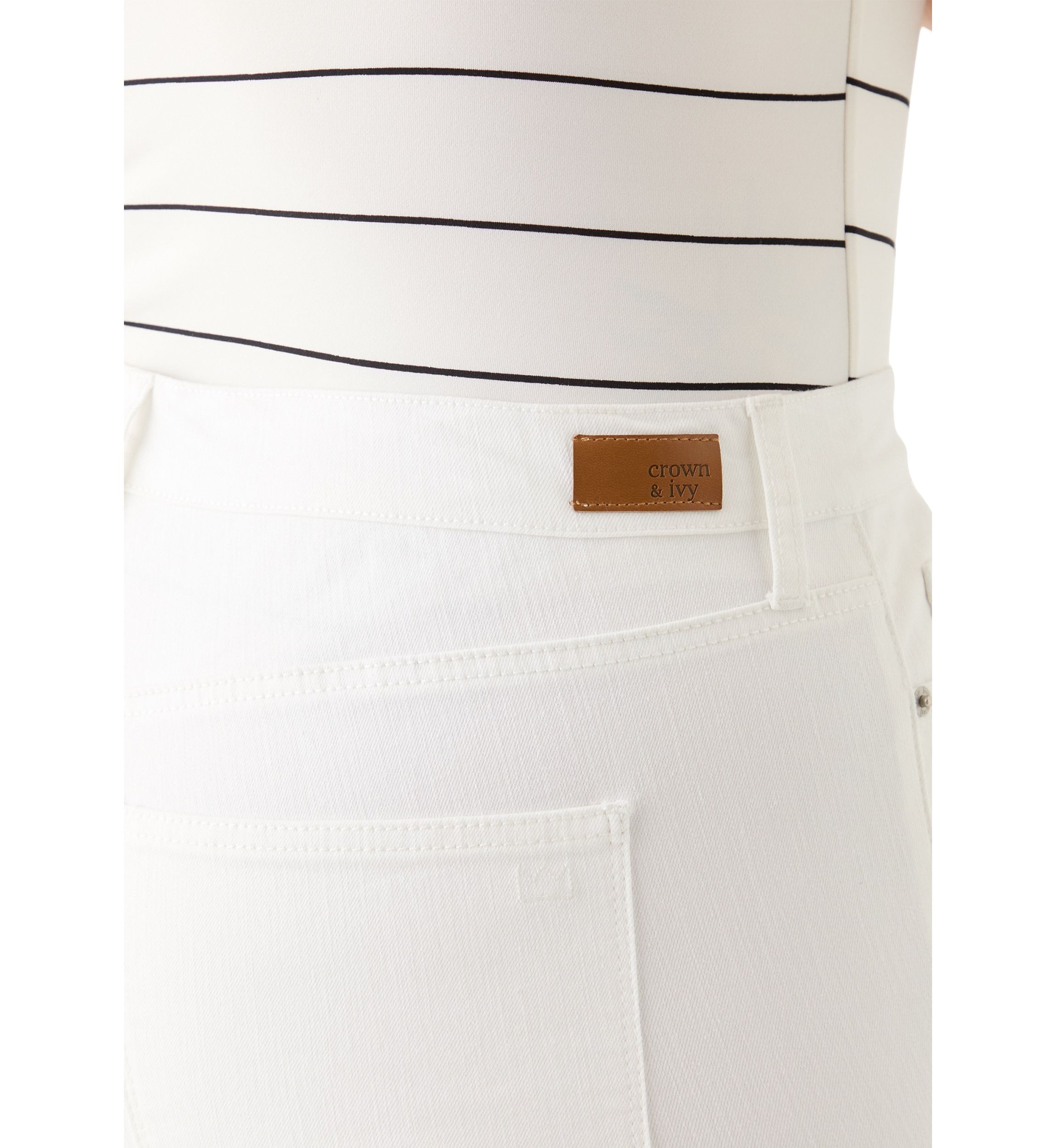 Plus Size High Rise Kick Flare Ankle Length Pants