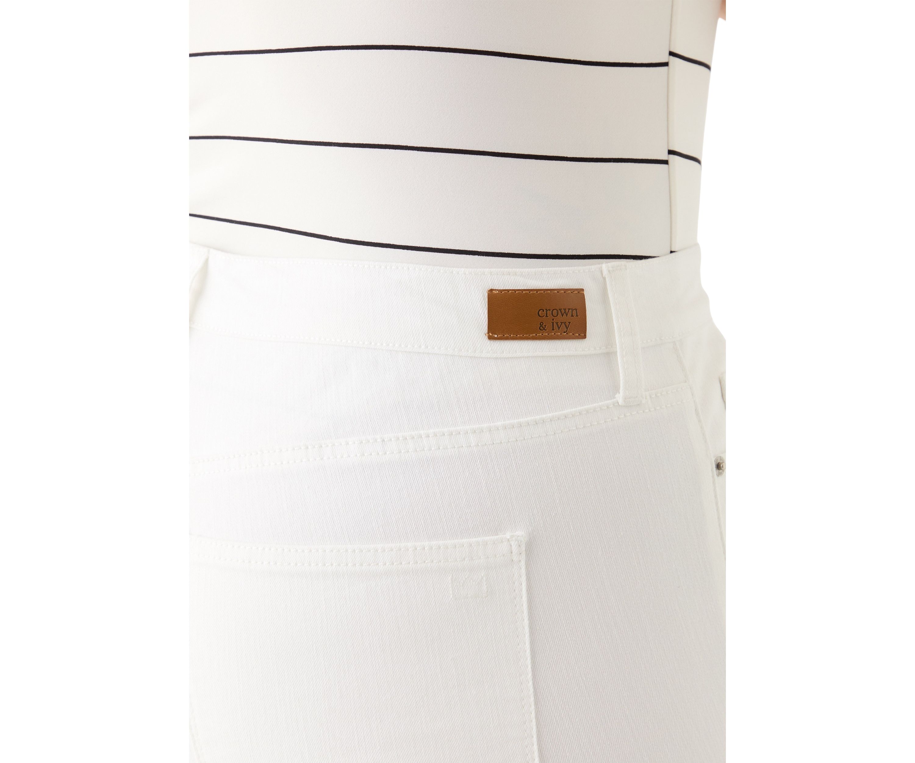 Plus Size High Rise Kick Flare Ankle Length Pants