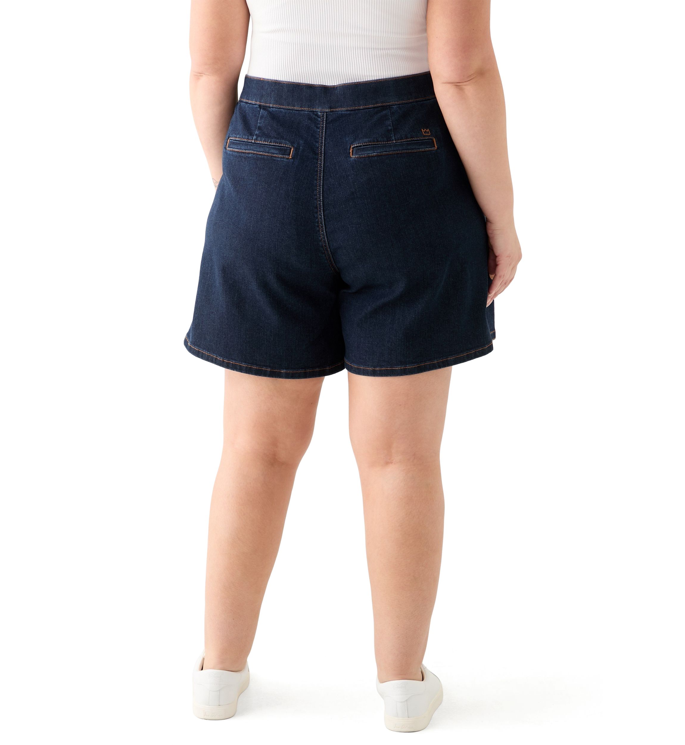 Plus Size Denim Napkin Skort