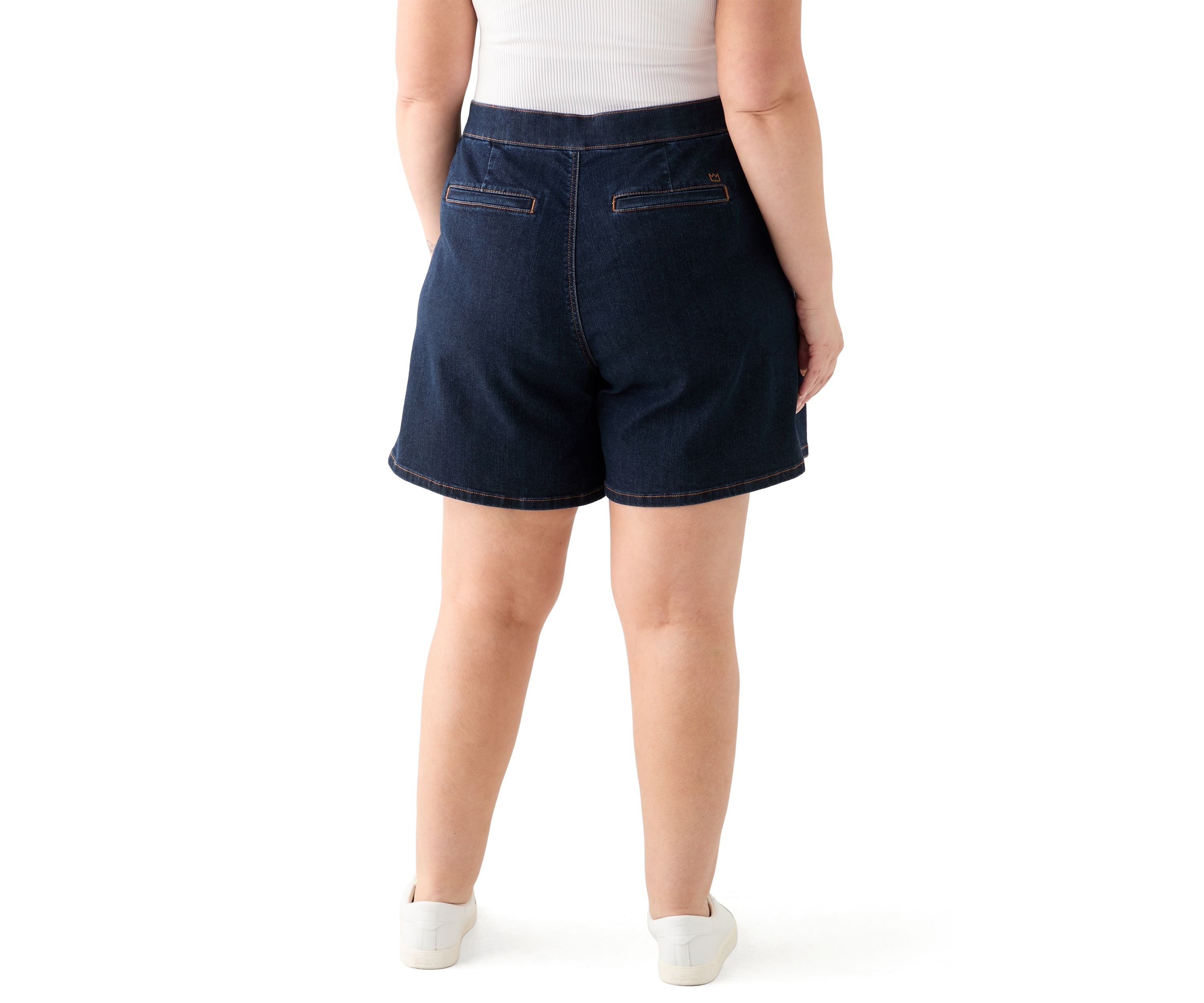 Plus Size Denim Napkin Skort