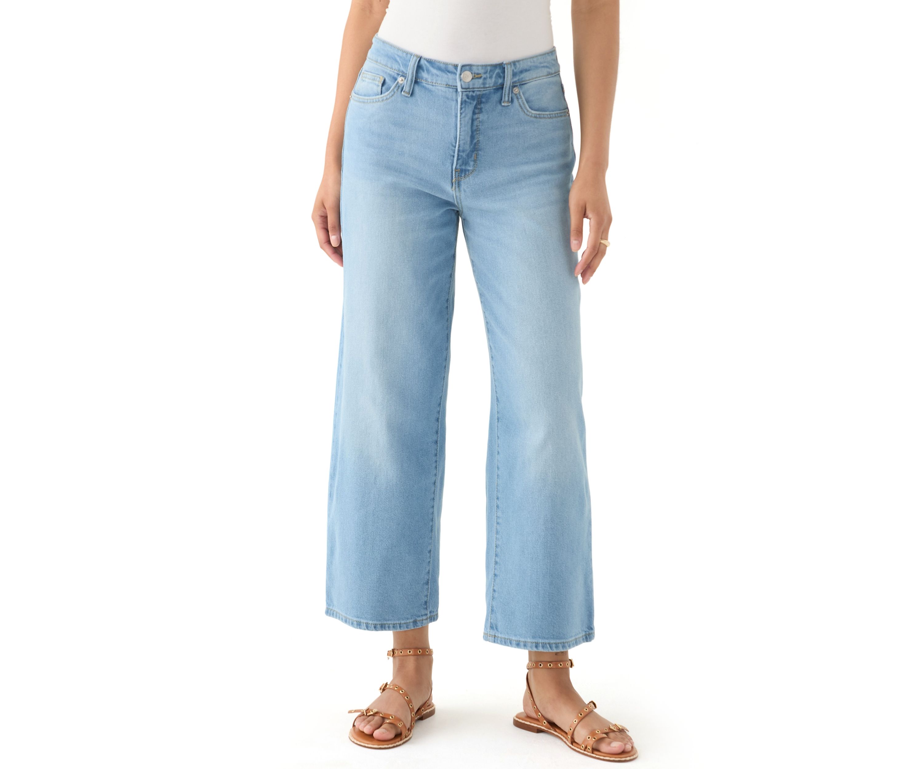 Womens High Rise Vintage Wide Leg Jeans