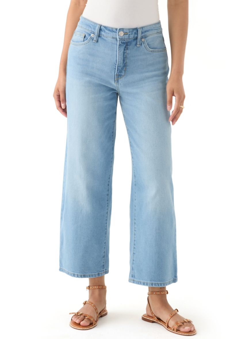 Womens High Rise Vintage Wide Leg Jeans