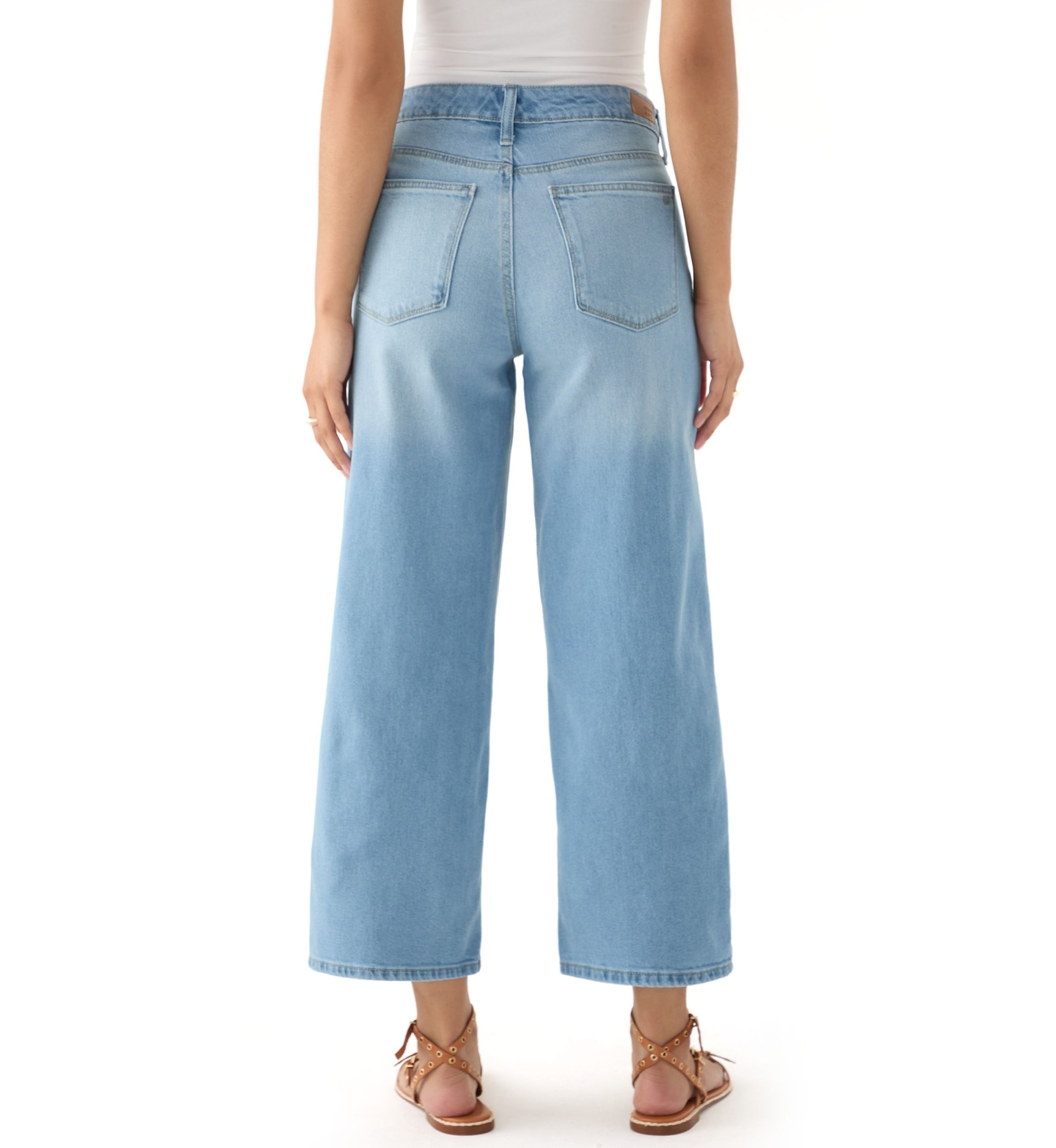 Womens High Rise Vintage Wide Leg Jeans