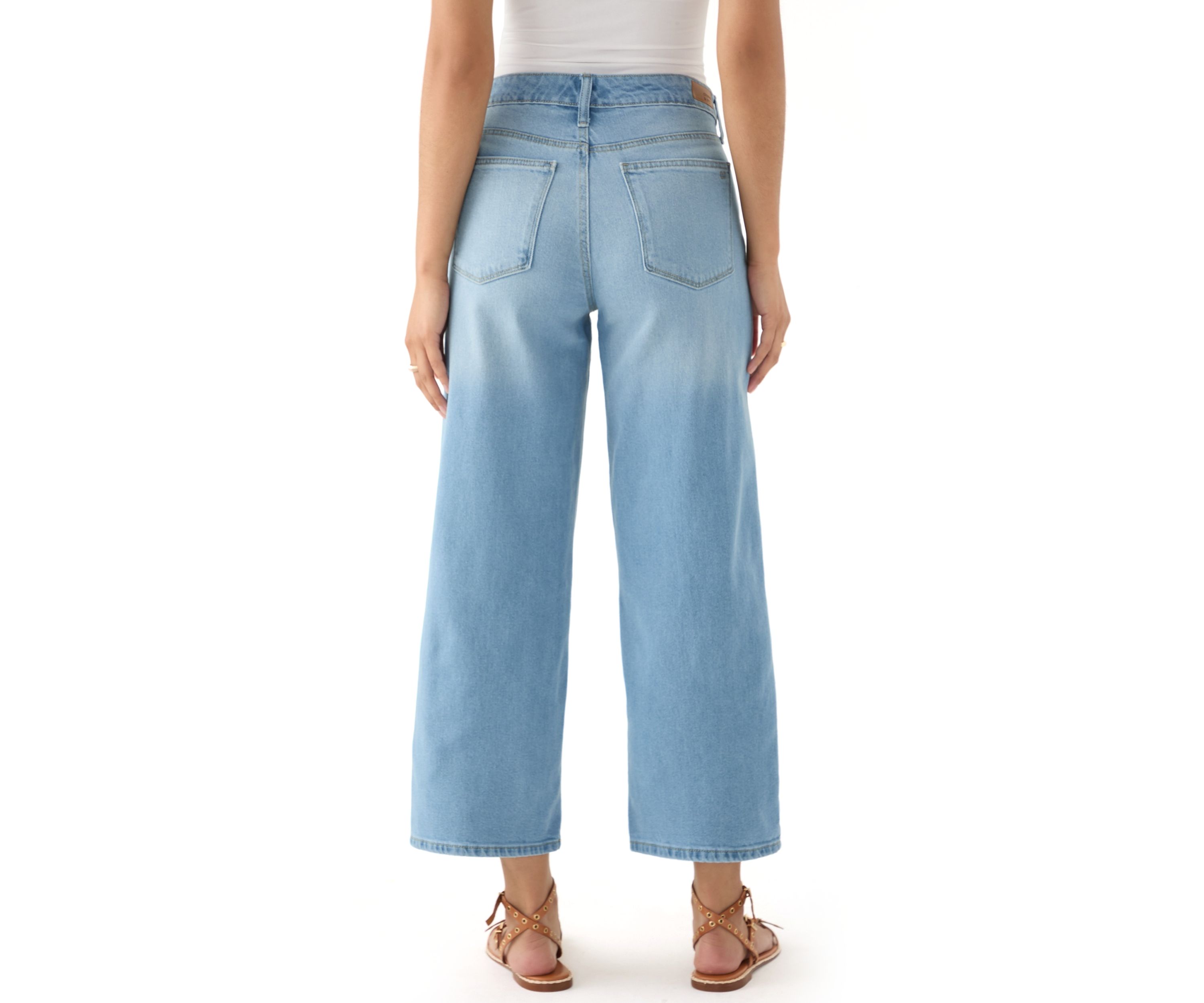 Womens High Rise Vintage Wide Leg Jeans