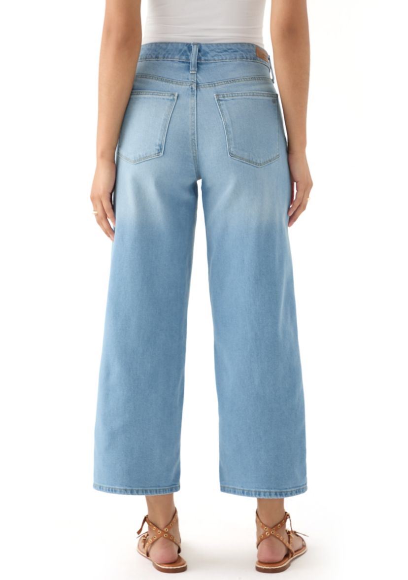 Womens High Rise Vintage Wide Leg Jeans
