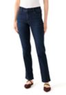 Womens Mid Rise Straight Leg Jeans