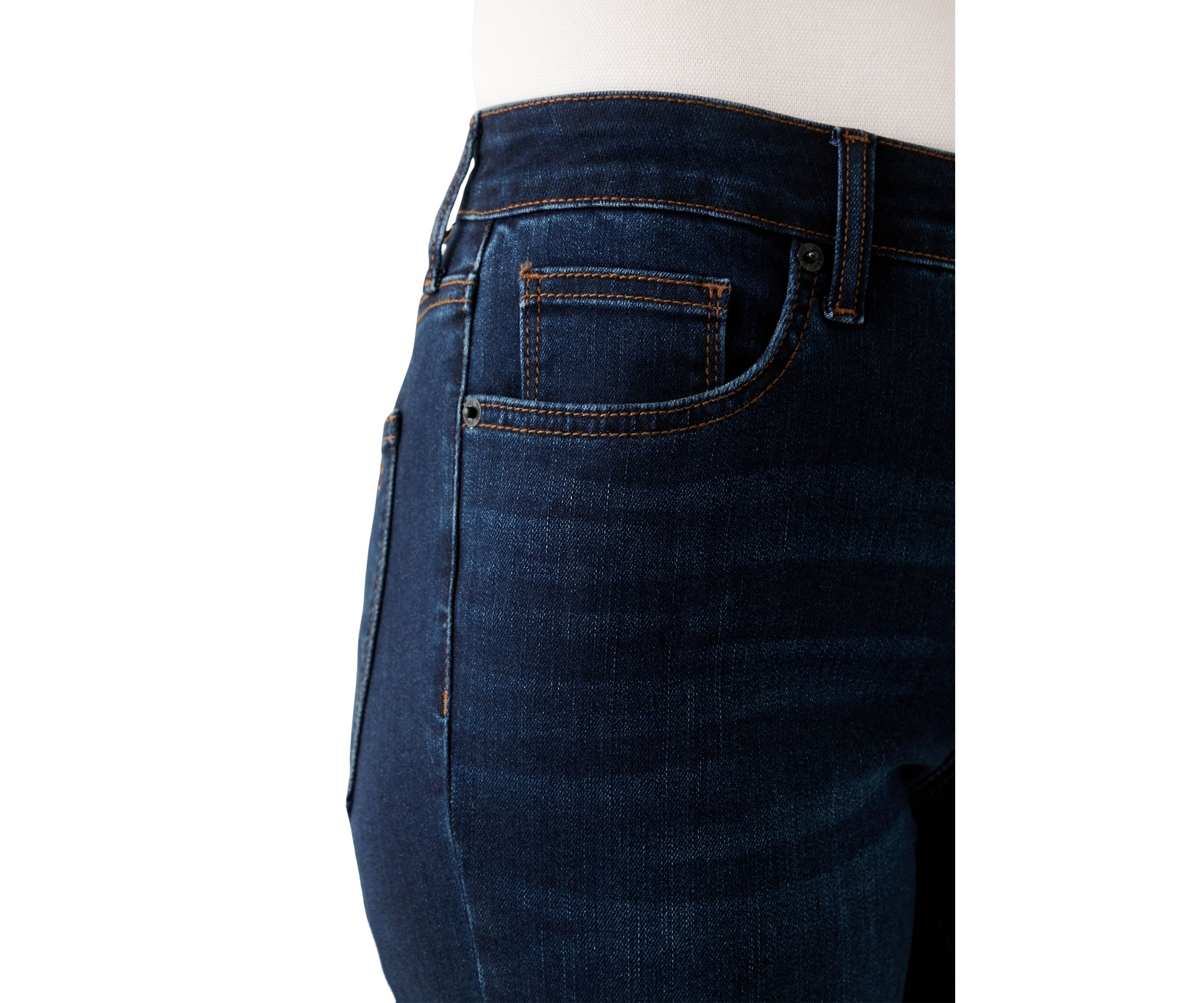 Womens Mid Rise Straight Leg Jeans