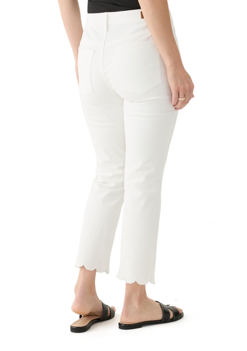 Womens Scallop Kick Flare Jeans