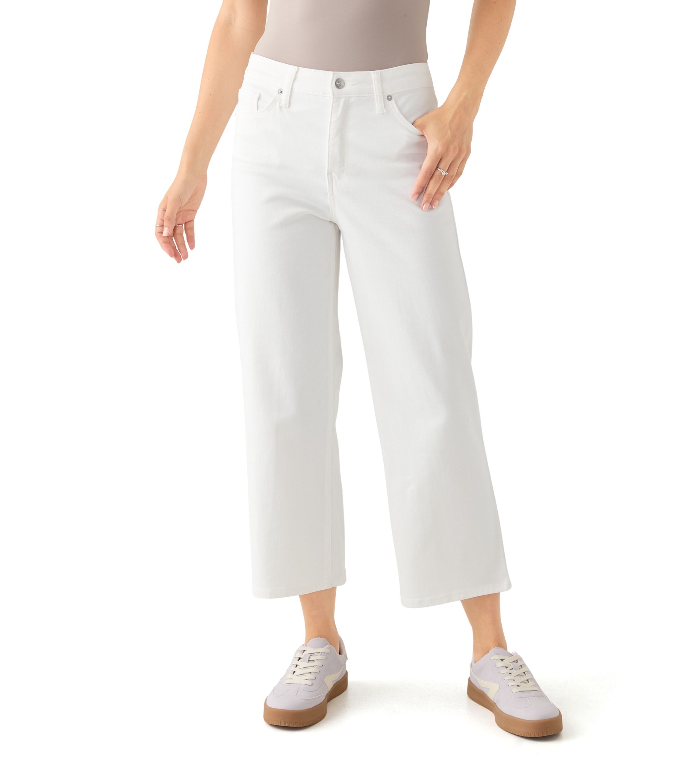 Womens High Rise Vintage Wide Leg Jeans