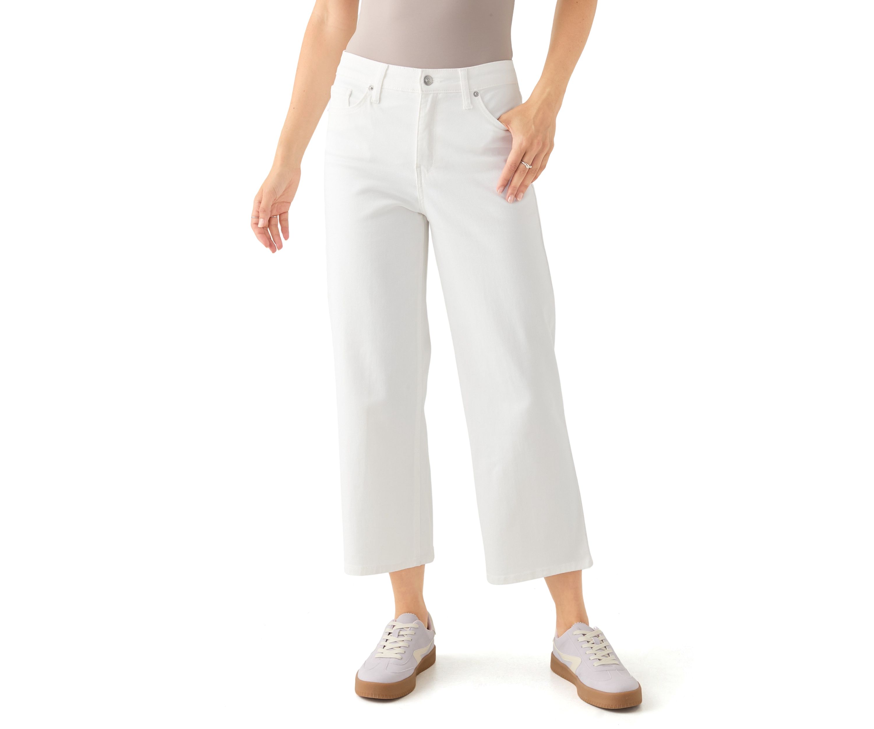 Womens High Rise Vintage Wide Leg Jeans