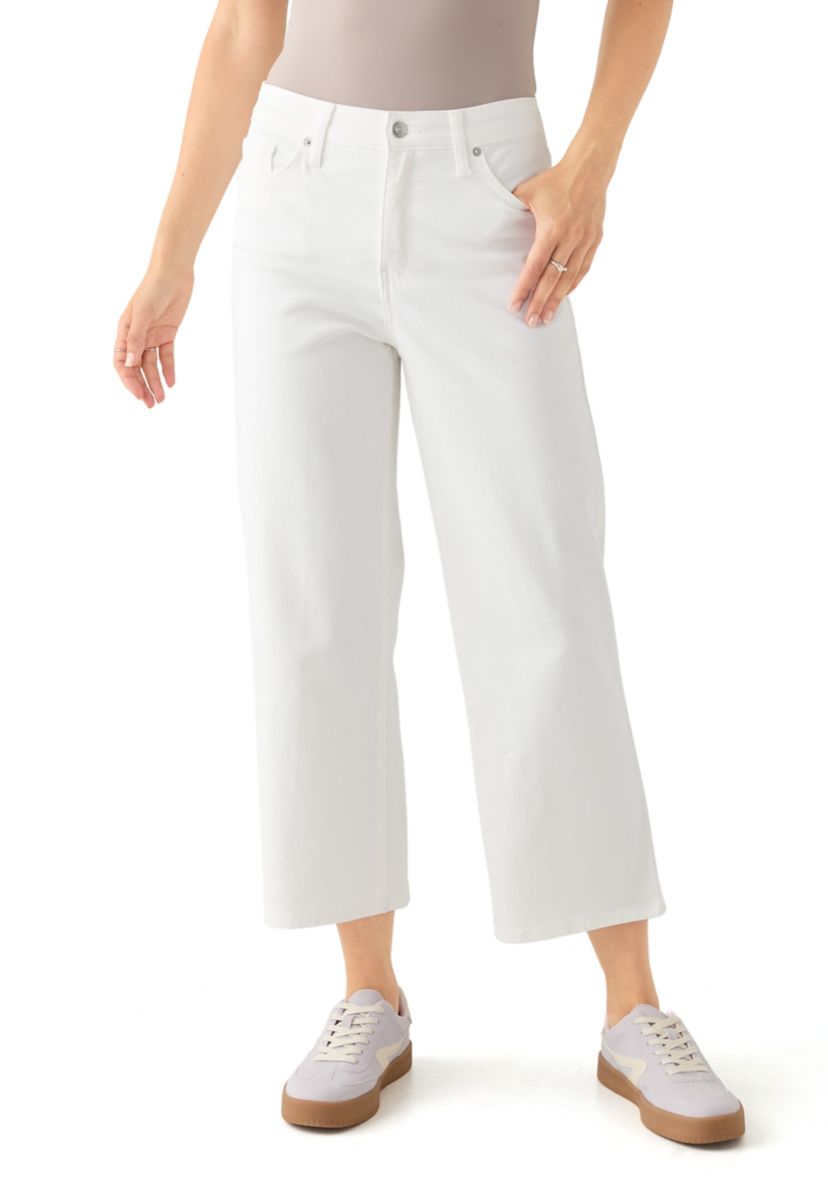 Womens High Rise Vintage Wide Leg Jeans