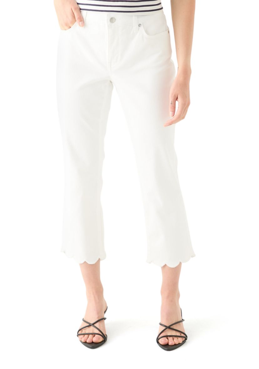 Petite Scallop Kick Flare Pants
