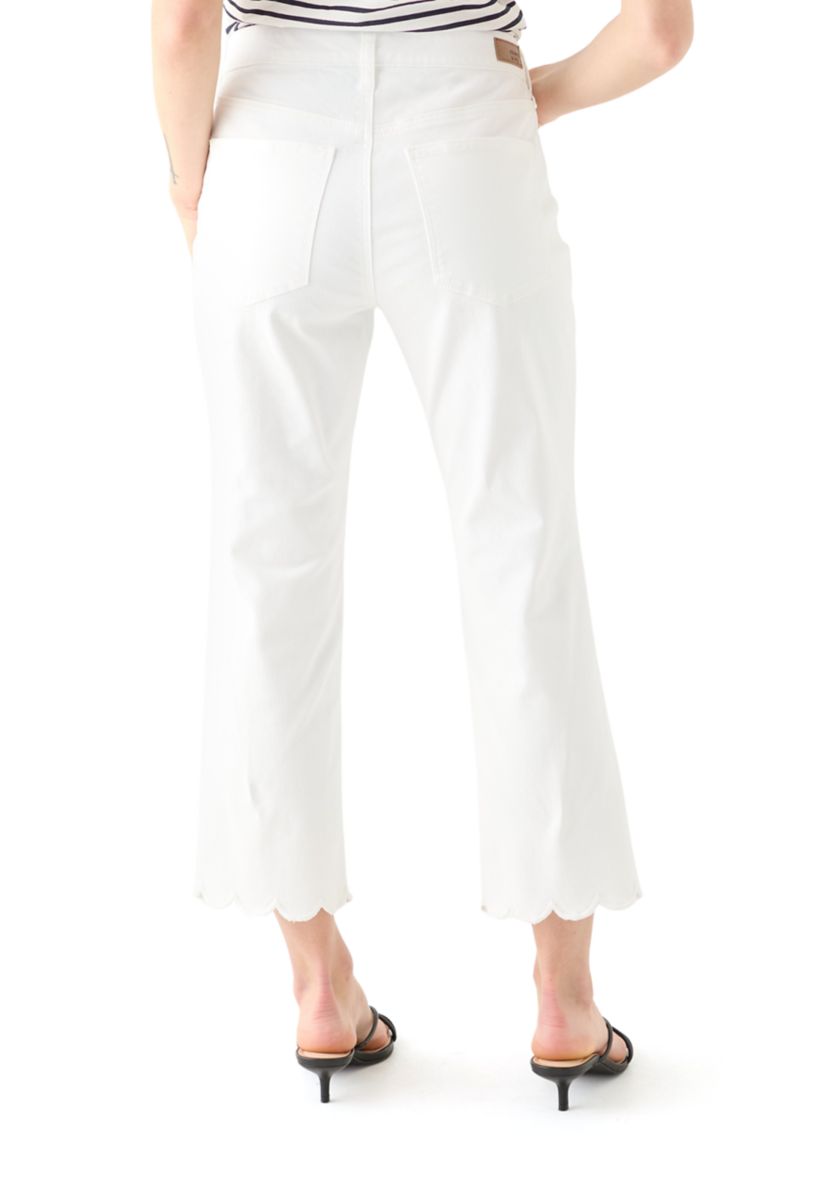 Petite Scallop Kick Flare Pants