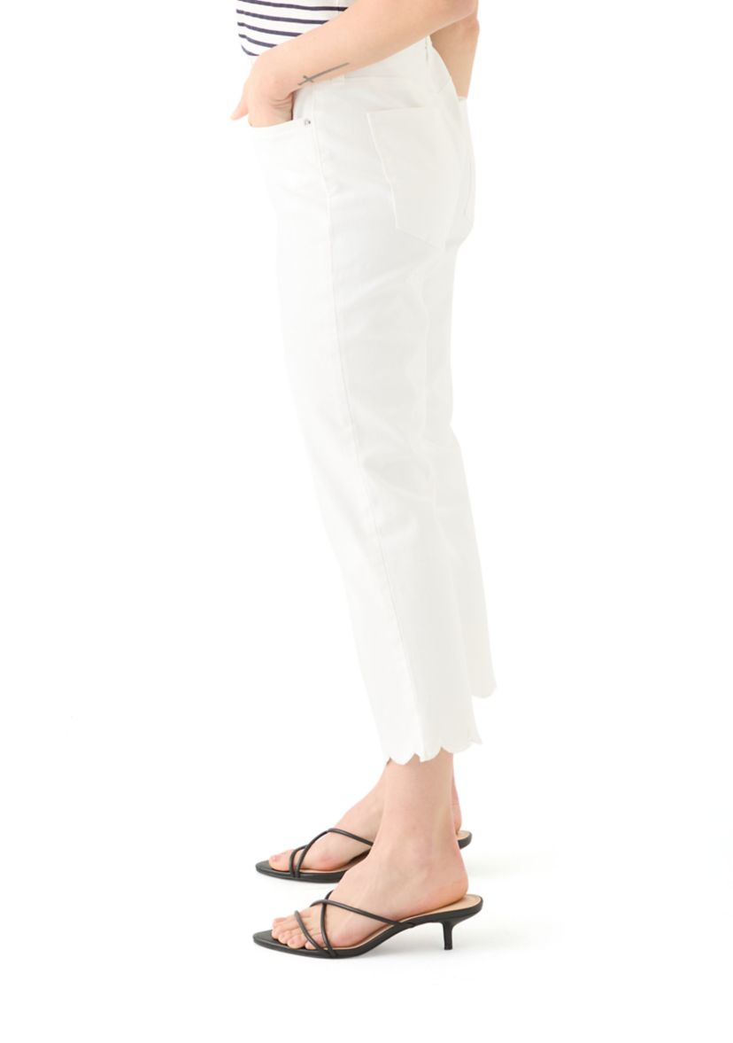 Petite Scallop Kick Flare Pants