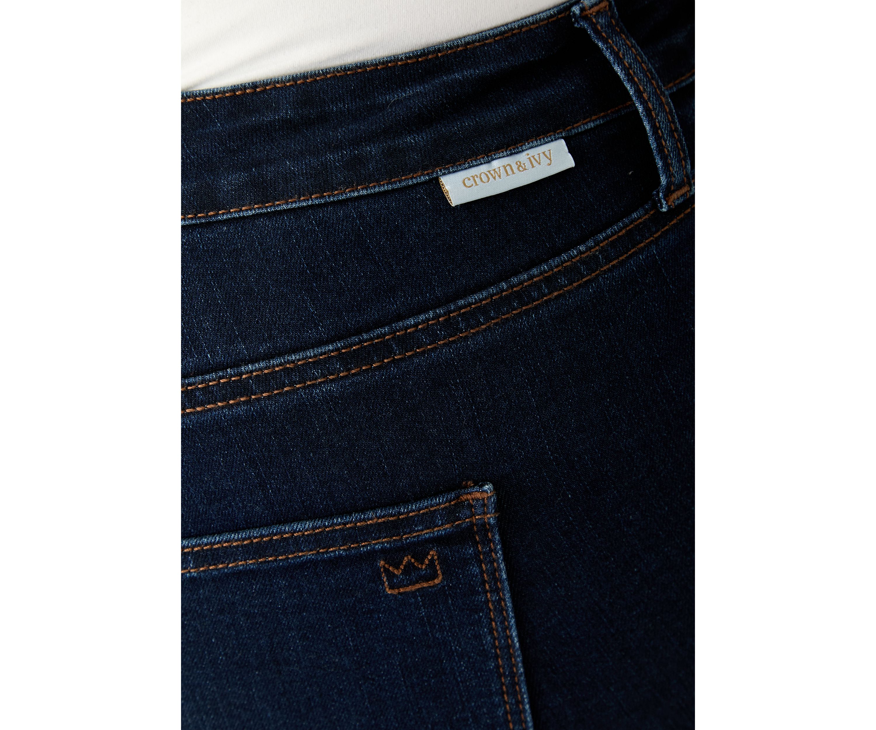 Plus Size Mid Rise Straight Jeans