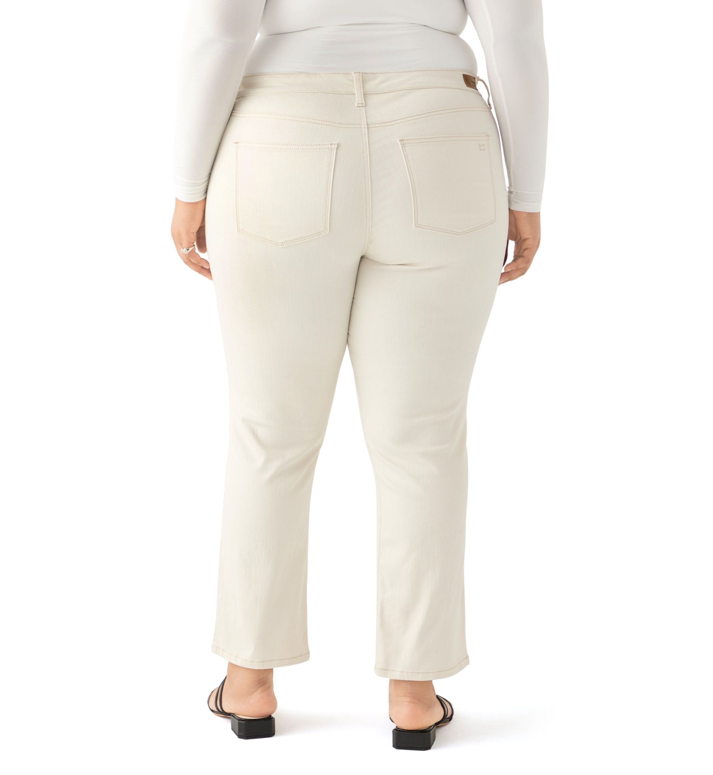 Plus Size Mid Rise Straight Jeans