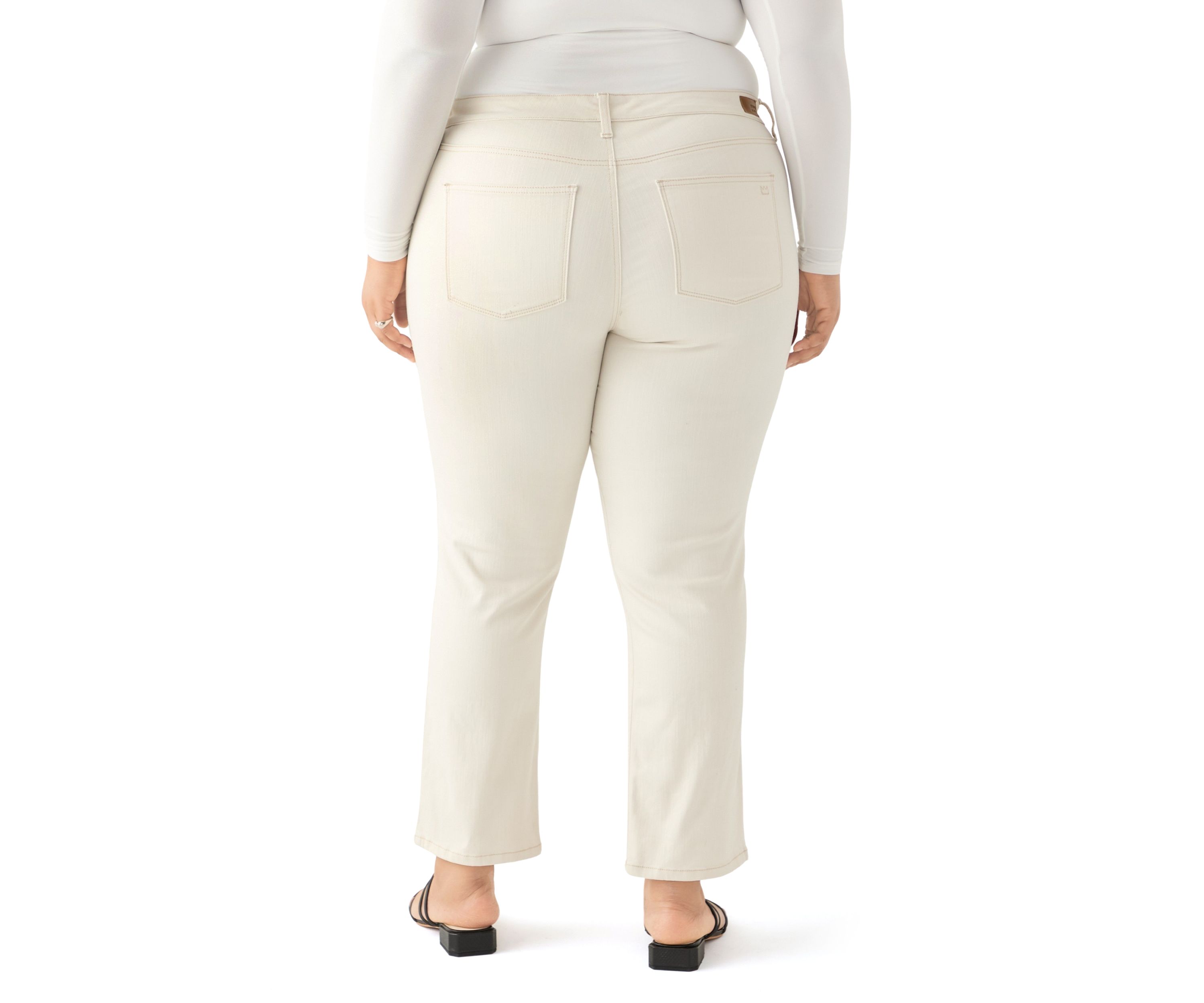 Plus Size Mid Rise Straight Jeans
