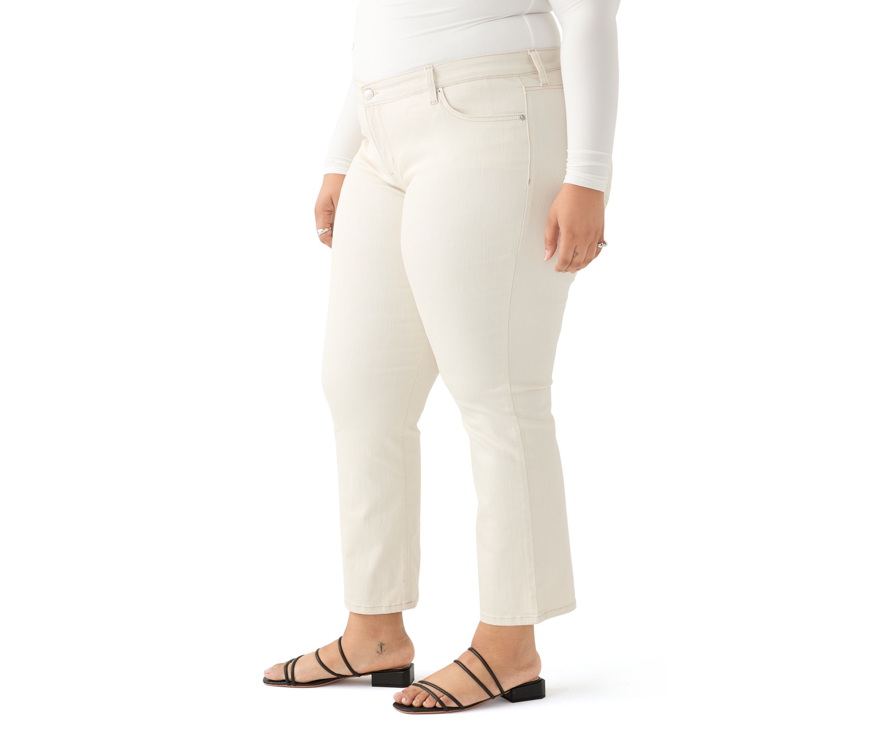 Plus Size Mid Rise Straight Jeans