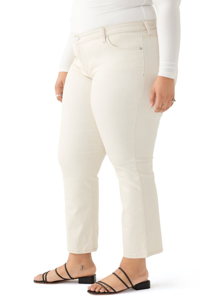 Plus Size Mid Rise Straight Jeans