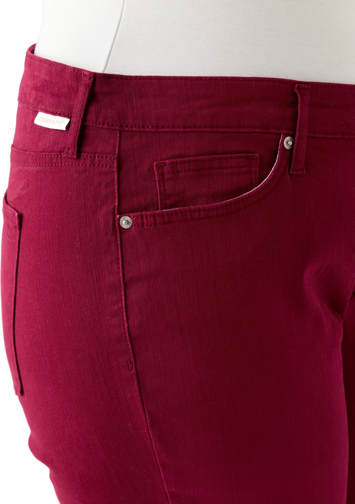 Plus Size Mid Rise Straight Jeans