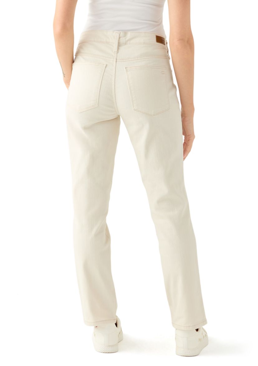Petite Mid Rise Straight Jeans
