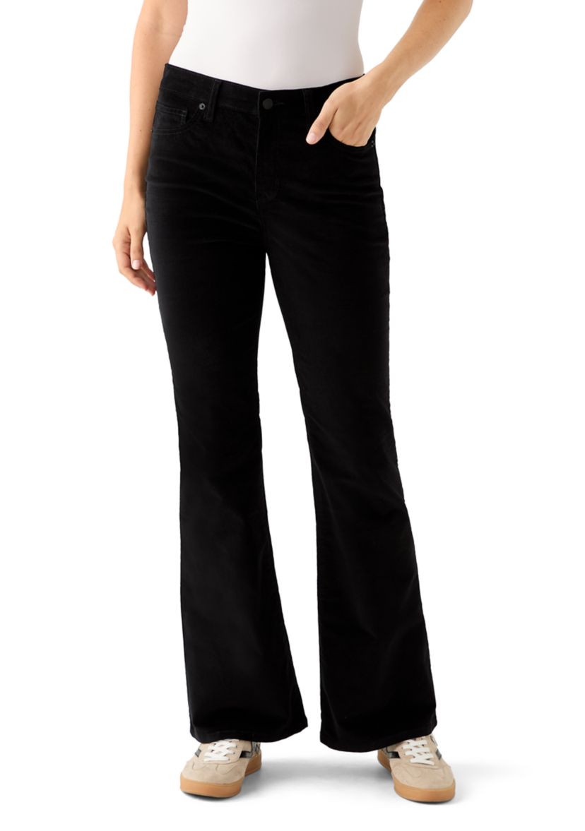 Womens Flare Leg Corduroy Pants