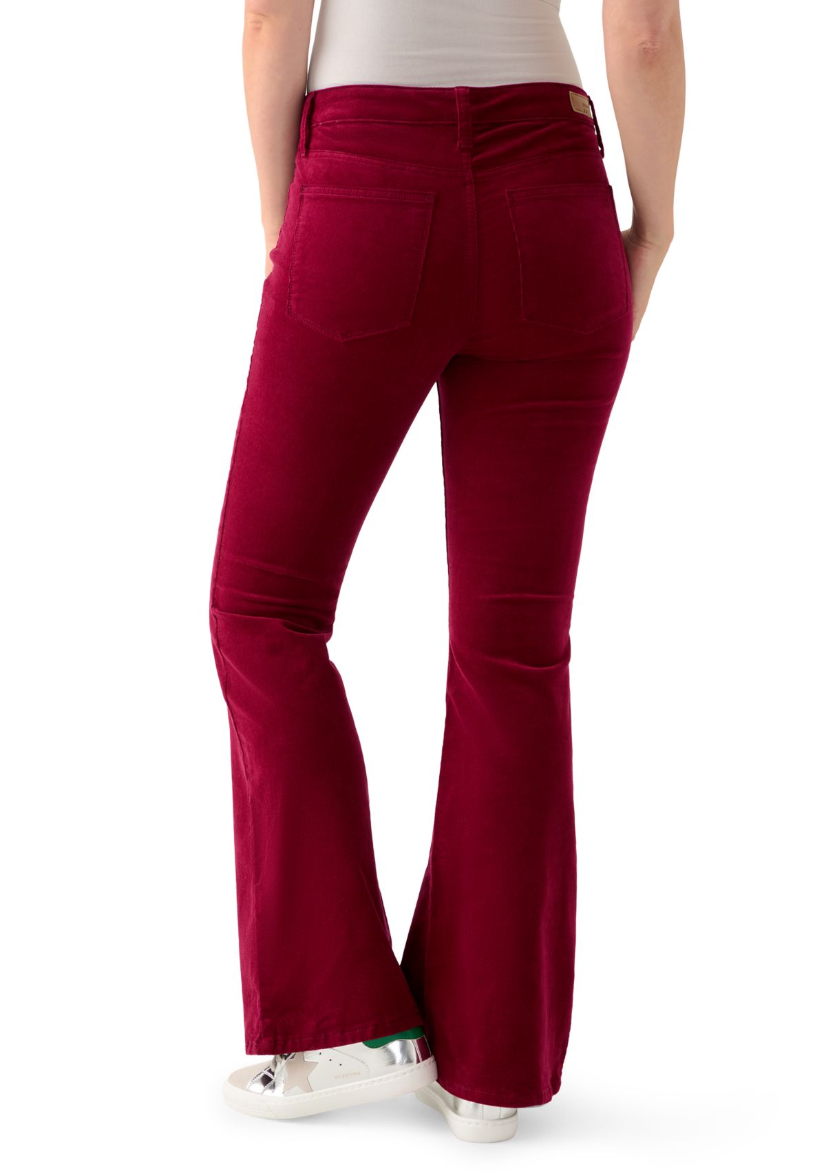 Womens Flare Leg Corduroy Pants