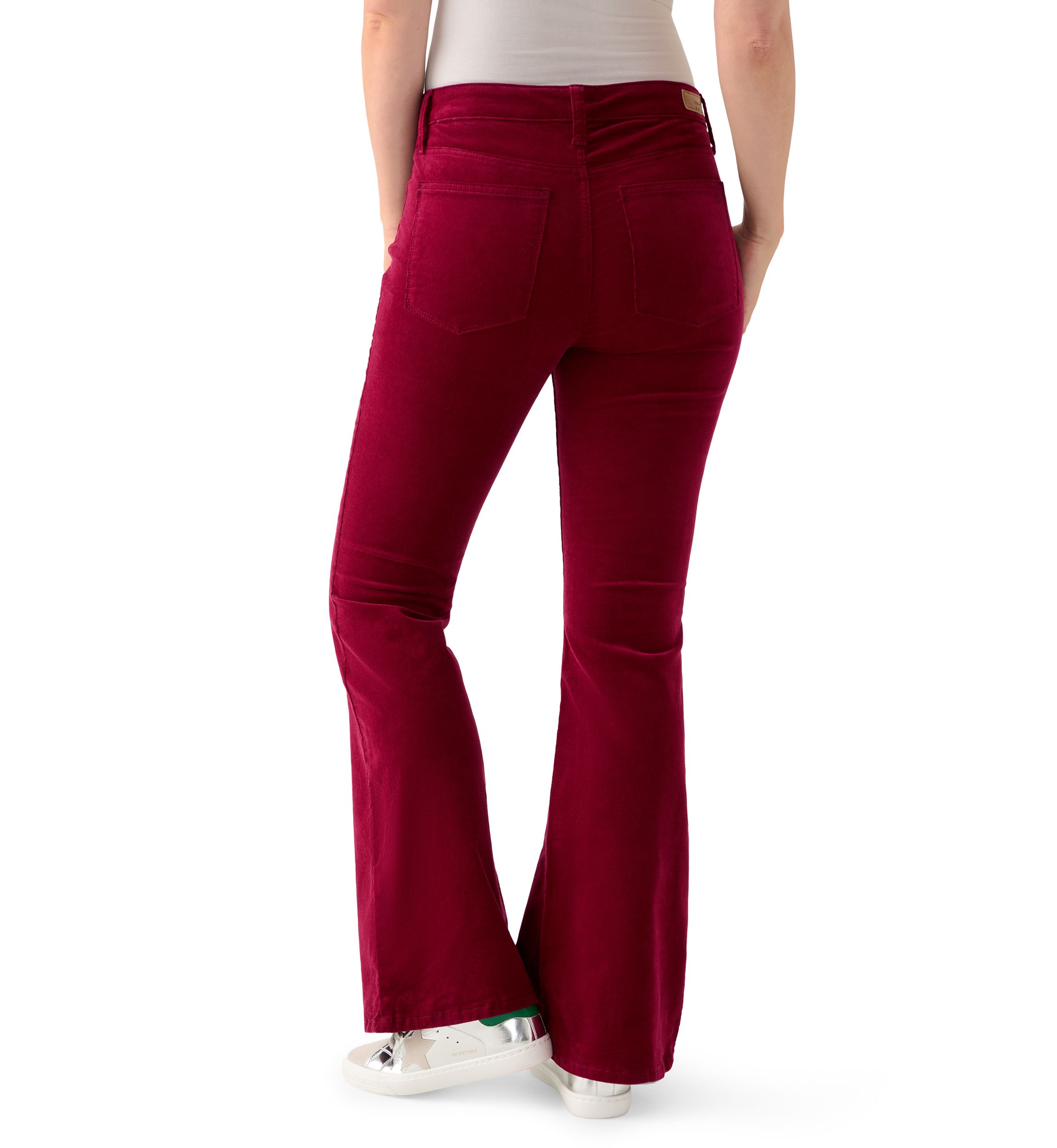 Womens Flare Leg Corduroy Pants