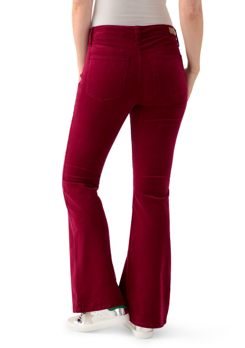 Womens Flare Leg Corduroy Pants