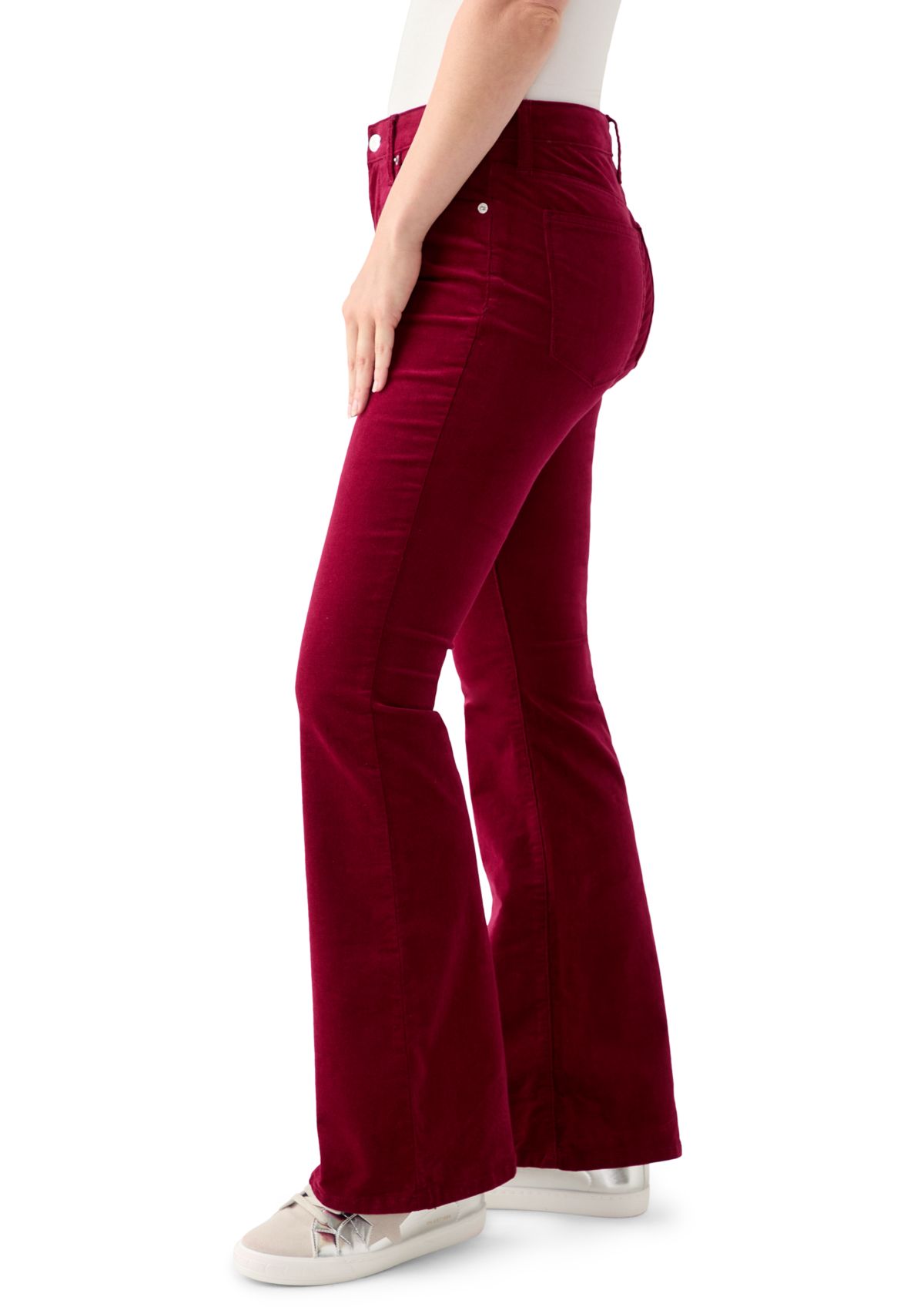 Womens Flare Leg Corduroy Pants