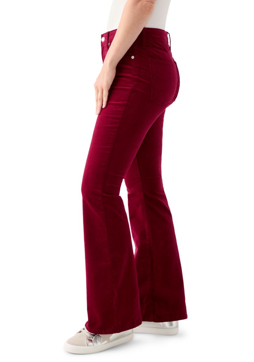 Womens Flare Leg Corduroy Pants