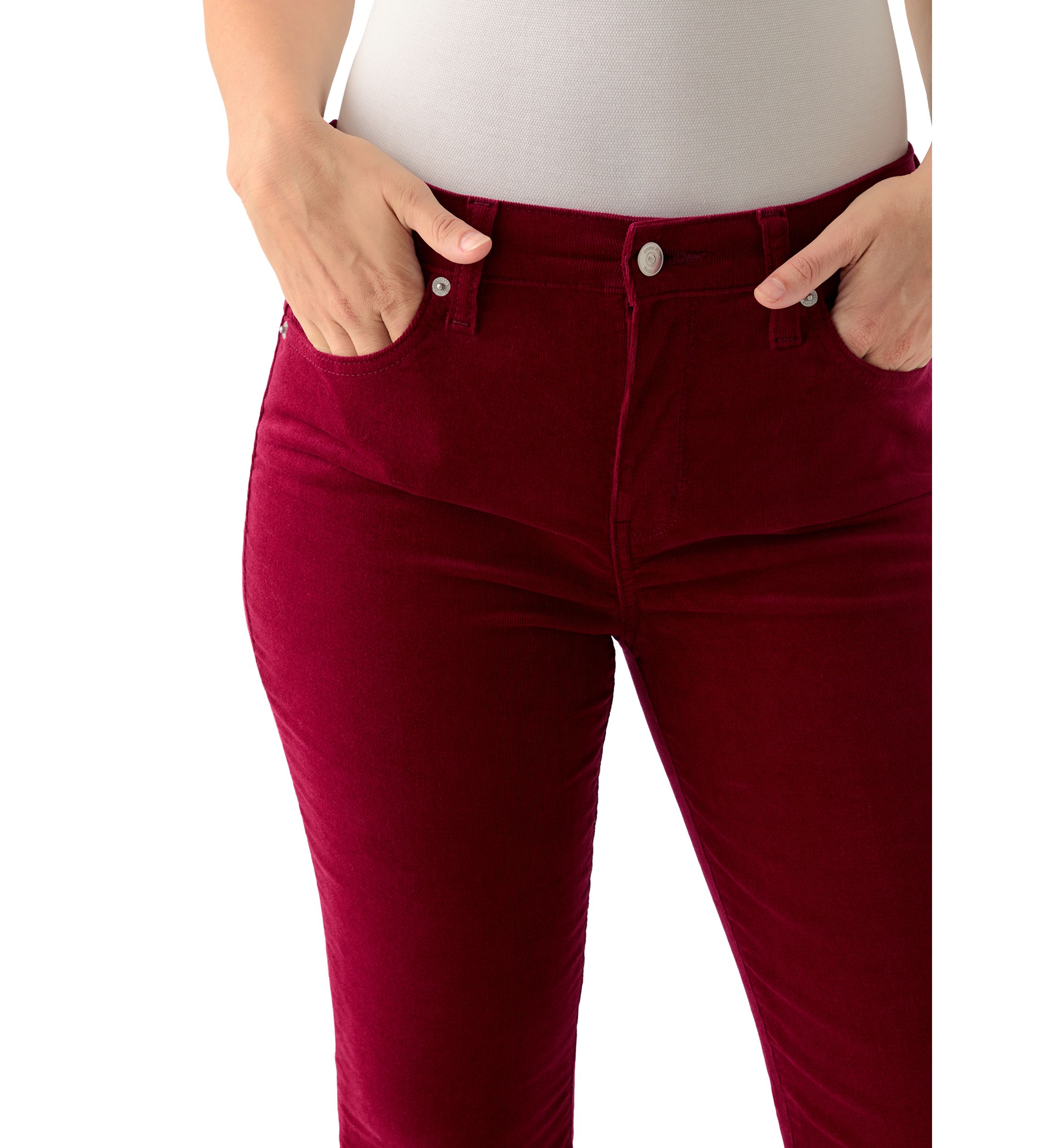 Womens Flare Leg Corduroy Pants