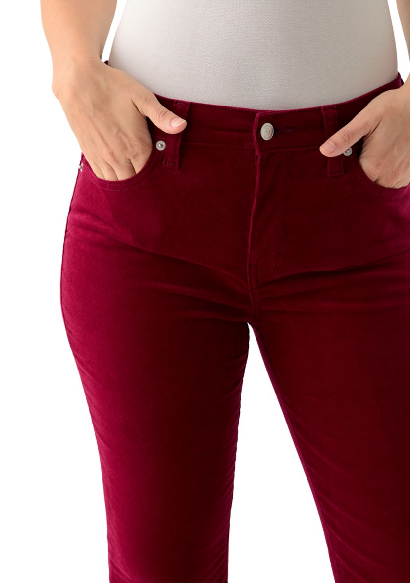 Womens Flare Leg Corduroy Pants