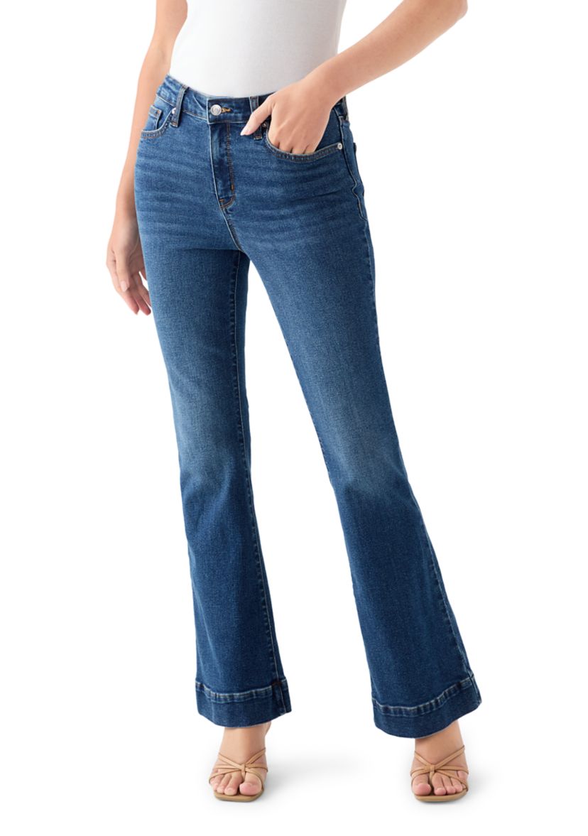 Womens High Rise Flare Jeans
