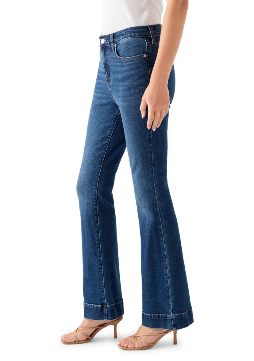 Womens High Rise Flare Jeans