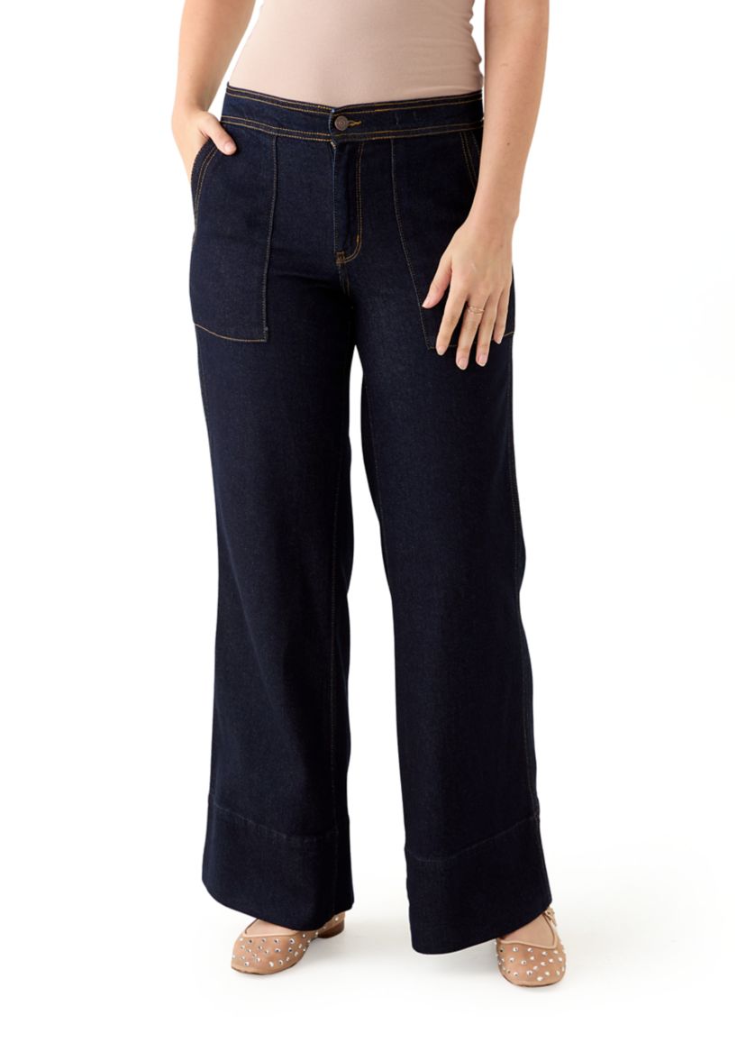 Womens High Rise Wide Leg Pants
