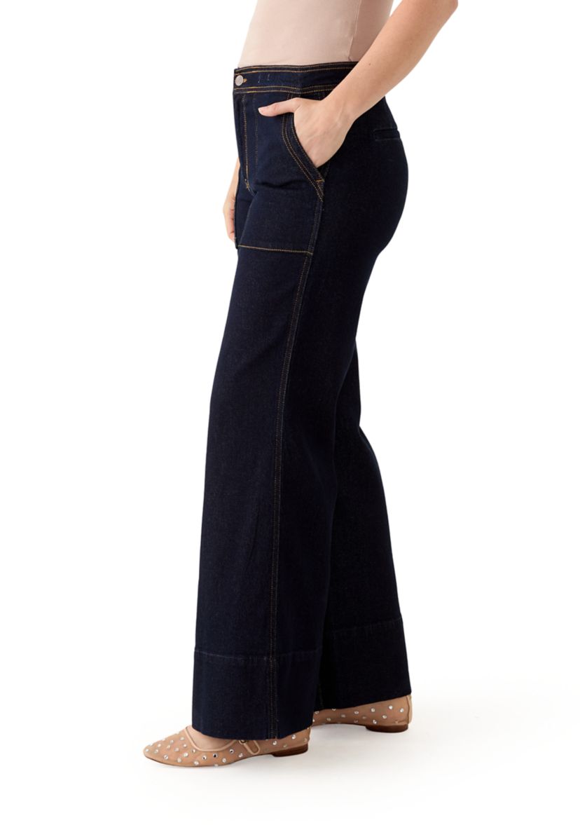 Womens High Rise Wide Leg Pants