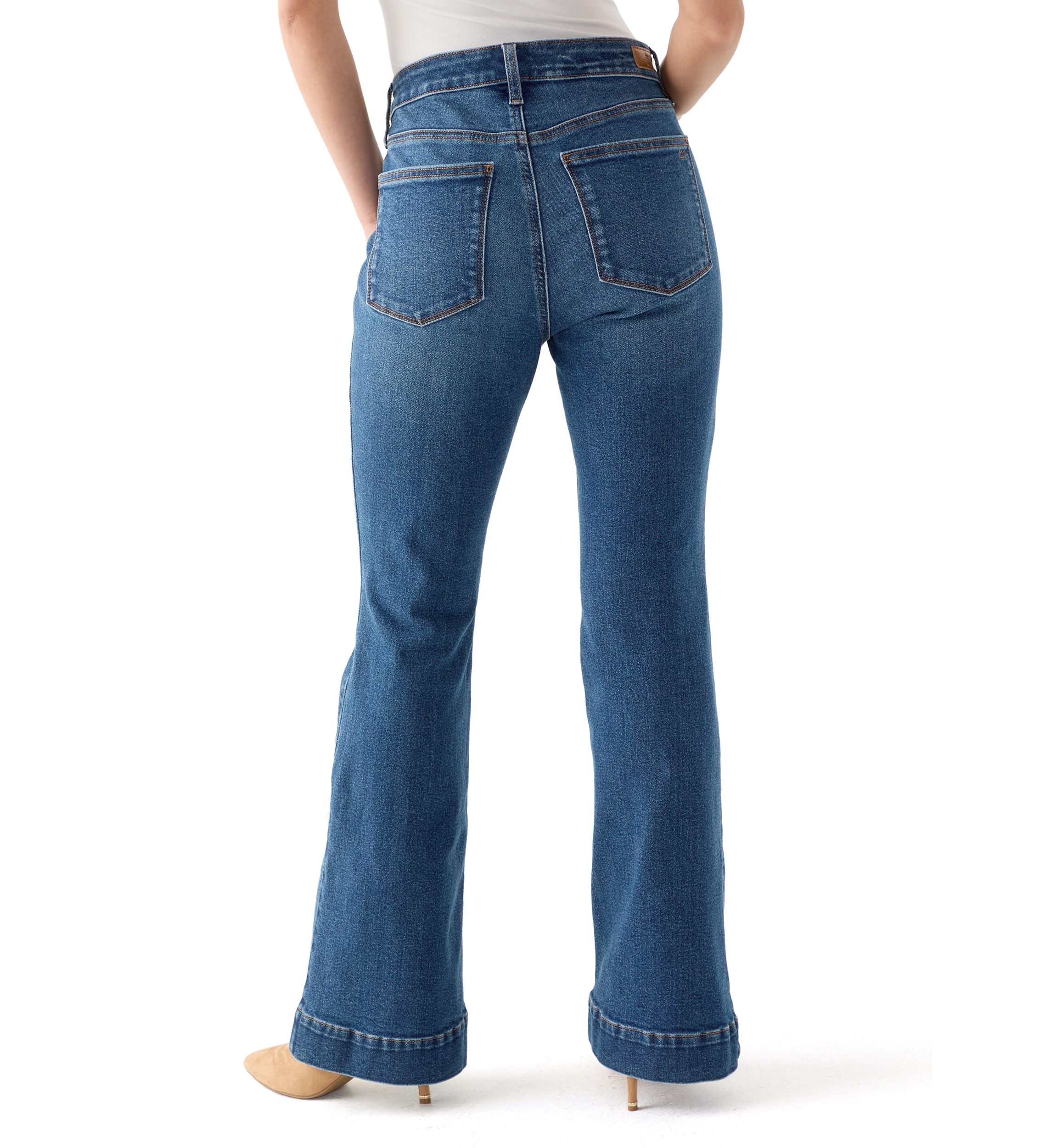 Petite High Rise Flare Jeans