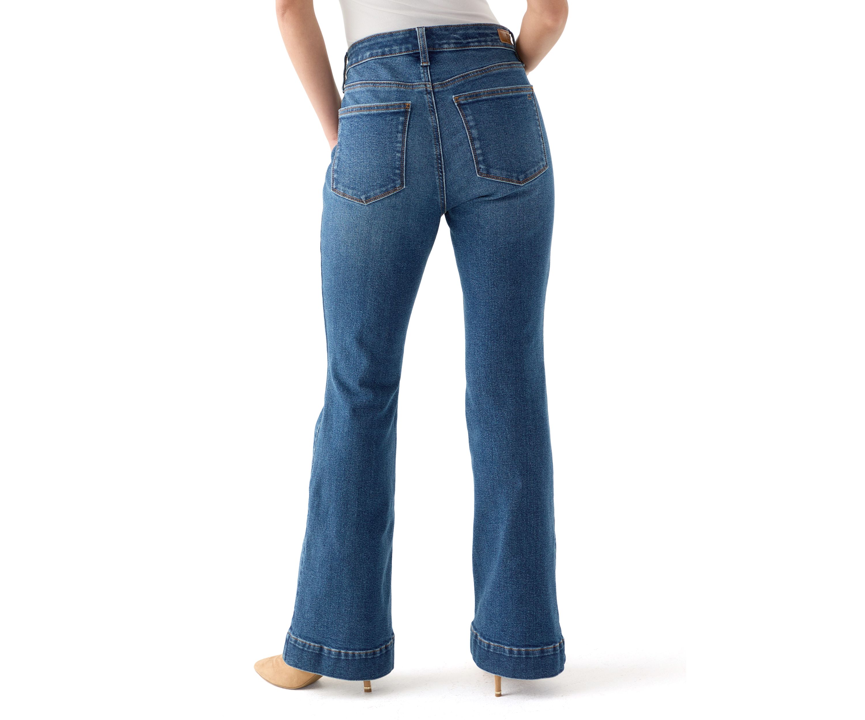 Petite High Rise Flare Jeans