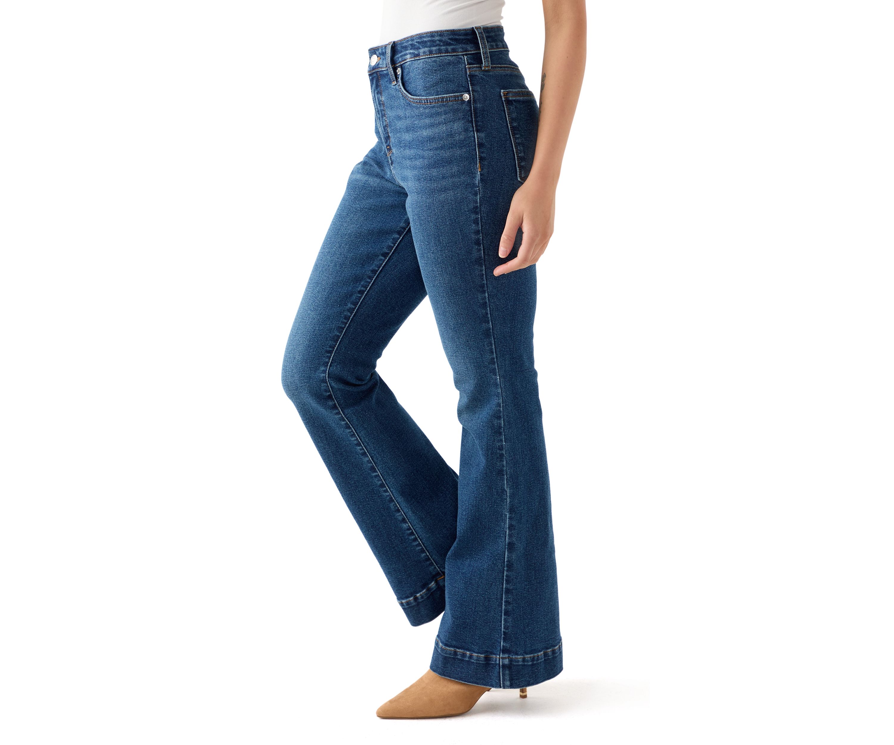 Petite High Rise Flare Jeans