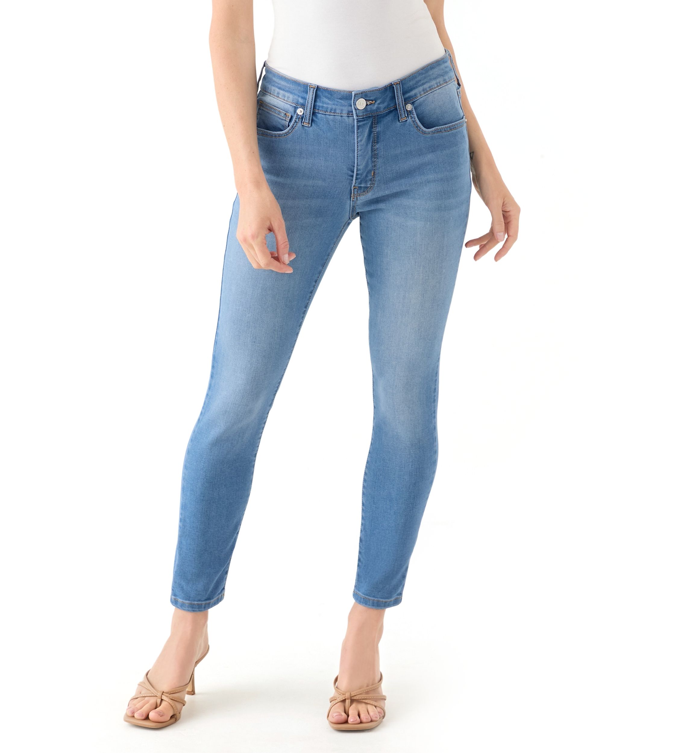 Petite Mid Rise Skinny Jeans 