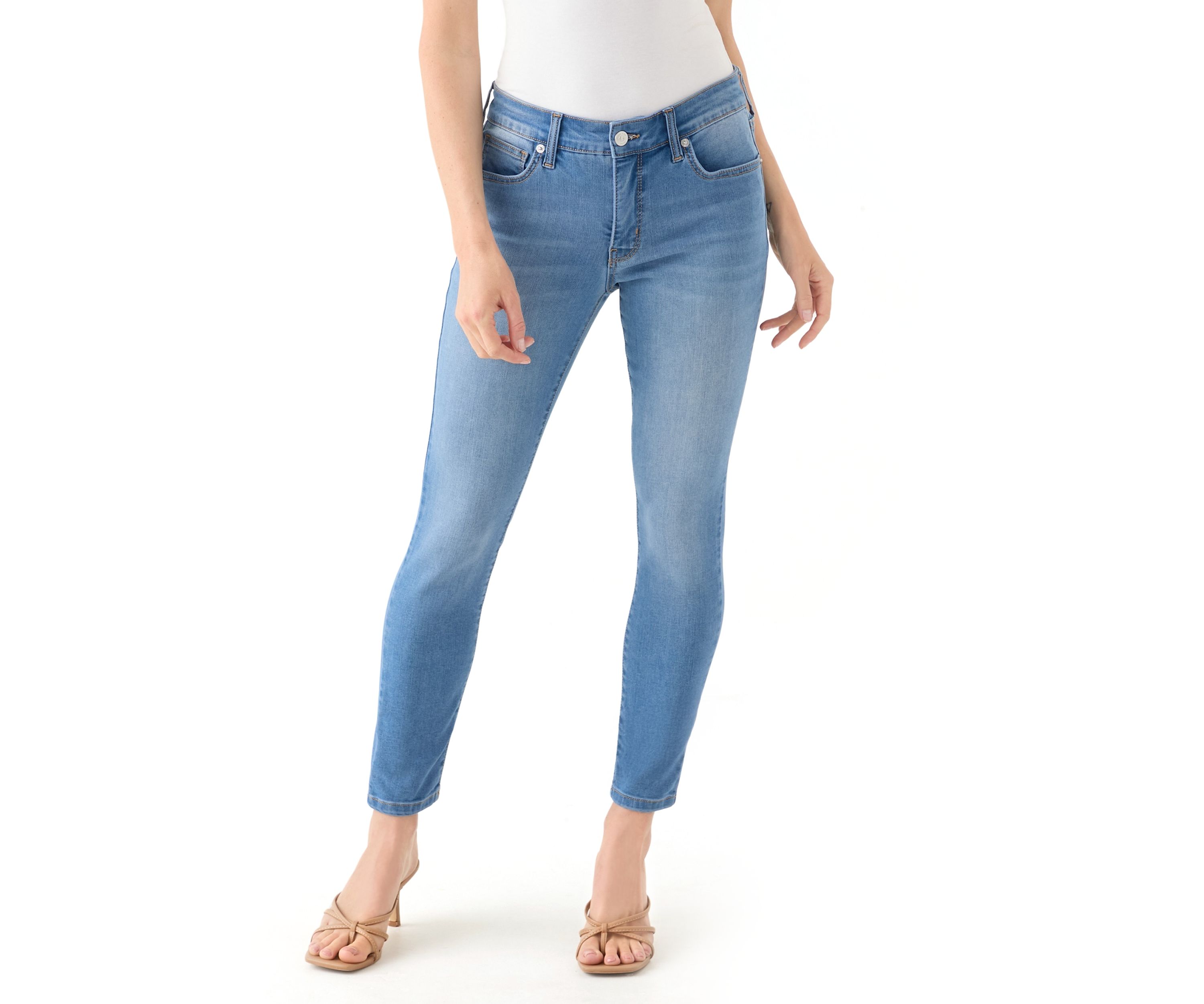 Petite Mid Rise Skinny Jeans 