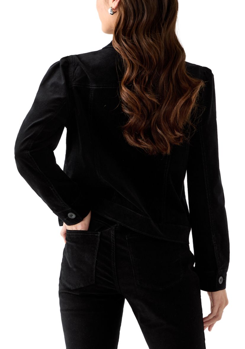 Petite Puff Sleeve Corduroy Jacket