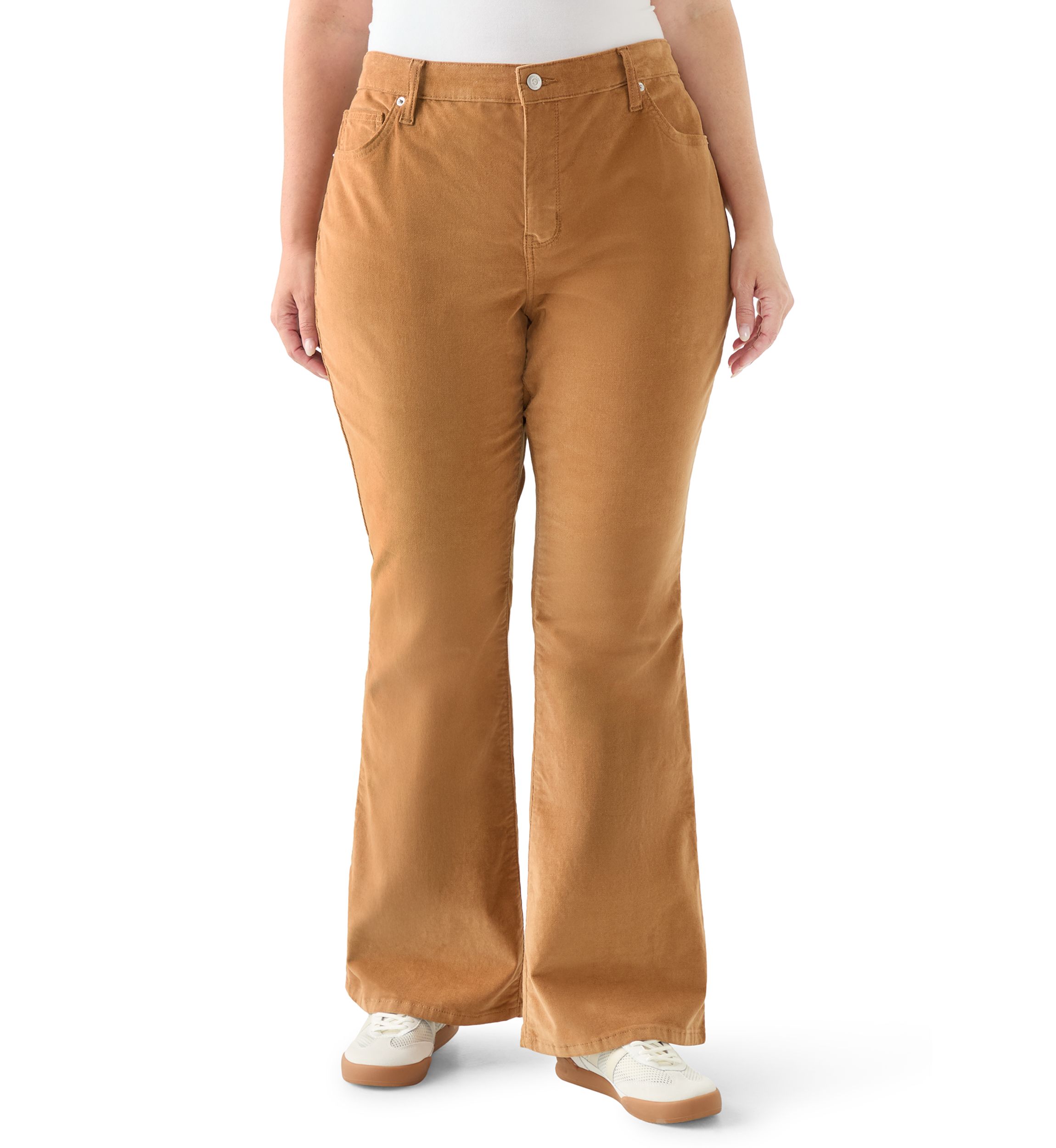 Plus Size Corduroy Flare Pants