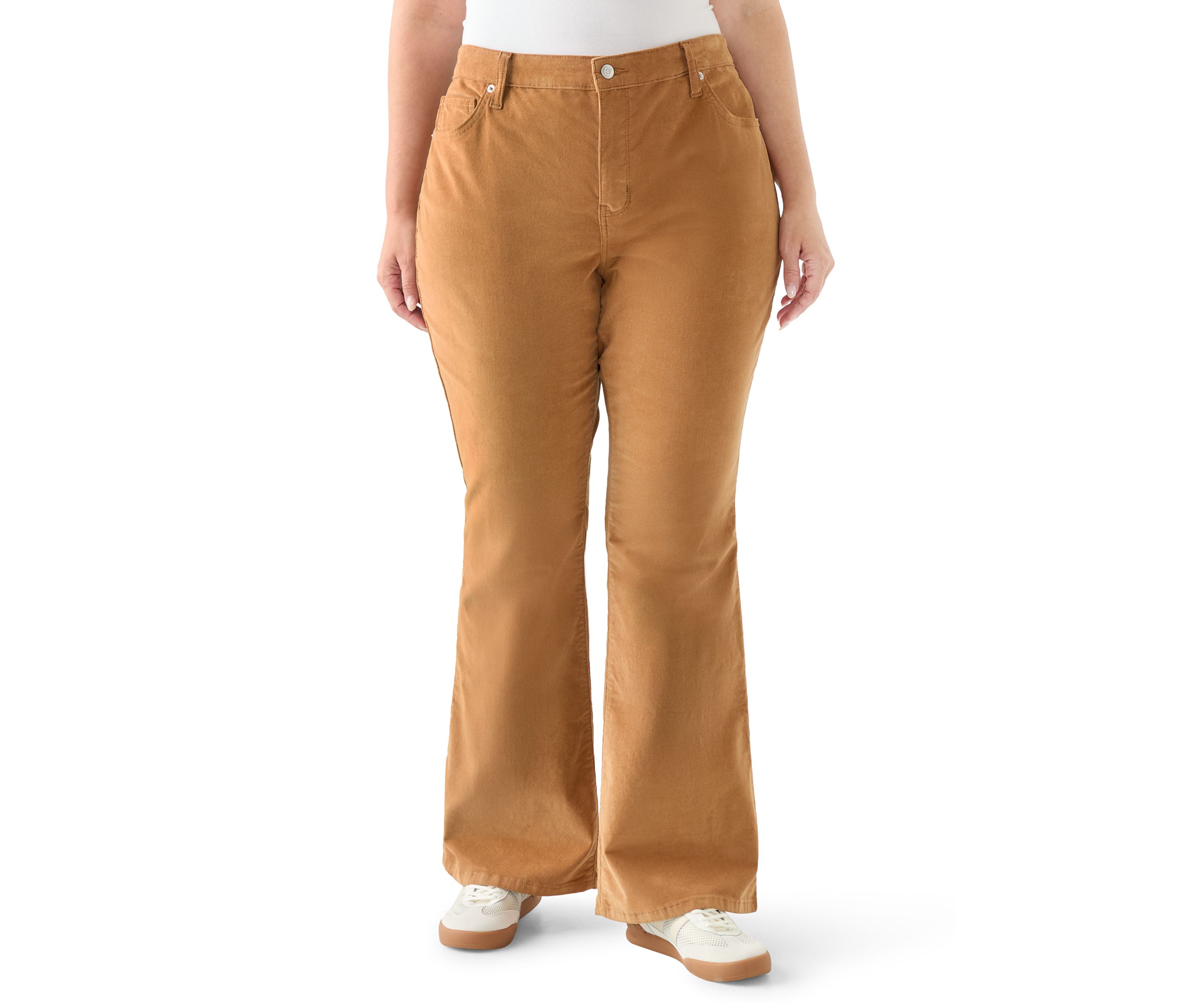 Plus Size Corduroy Flare Pants